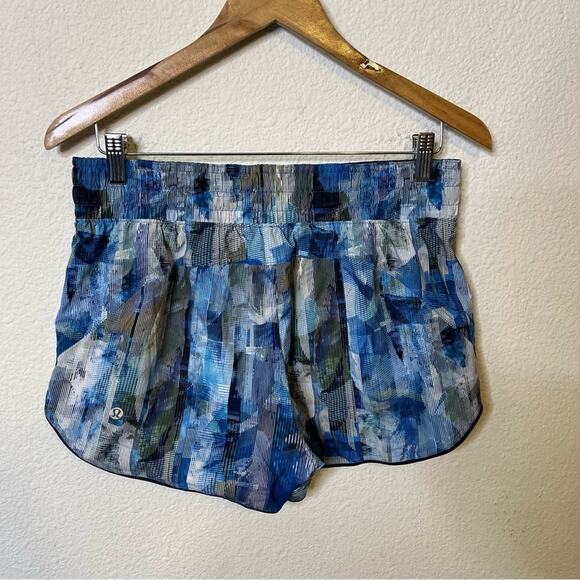 Lululemon Choose A Side Short *3" Sun Dazed Multi Blue / Black Night Size 8 - Picture 6 of 8